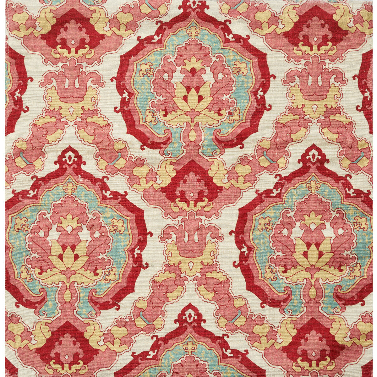 BRUNSCHWIG & FILS JAG-50053.717.0 FANTASY SILK PRINT FRAISE Fabric - Eade's Wallpaper