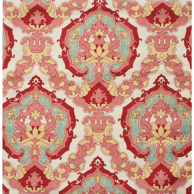 BRUNSCHWIG & FILS JAG-50053.717.0 FANTASY SILK PRINT FRAISE Fabric - Eade's Wallpaper