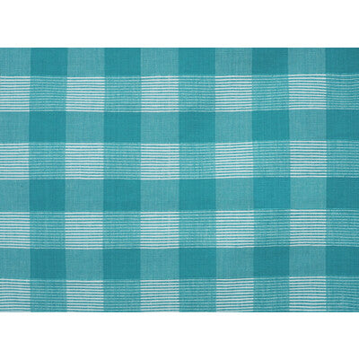BRUNSCHWIG & FILS JAG-50061.131.0 SIAM SQ COTTON AQUA PURA Fabric - Eade's Wallpaper