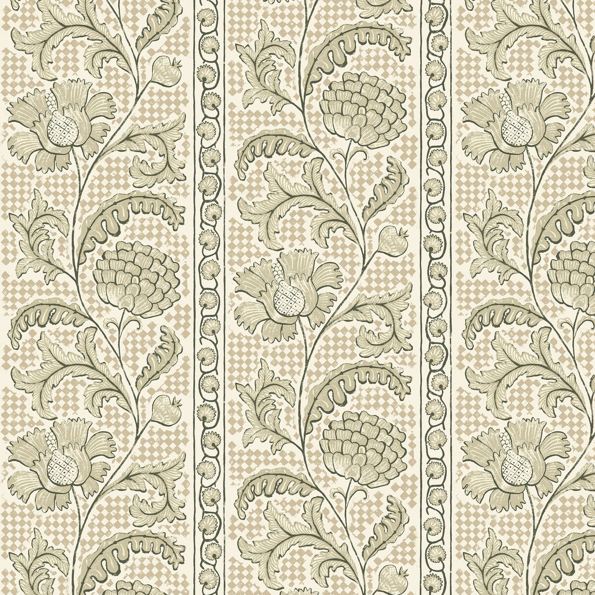 KRAVET COUTURE JMW1028.11.0 FLORAL CHECK 11 Wallpaper - Eade's Wallpaper