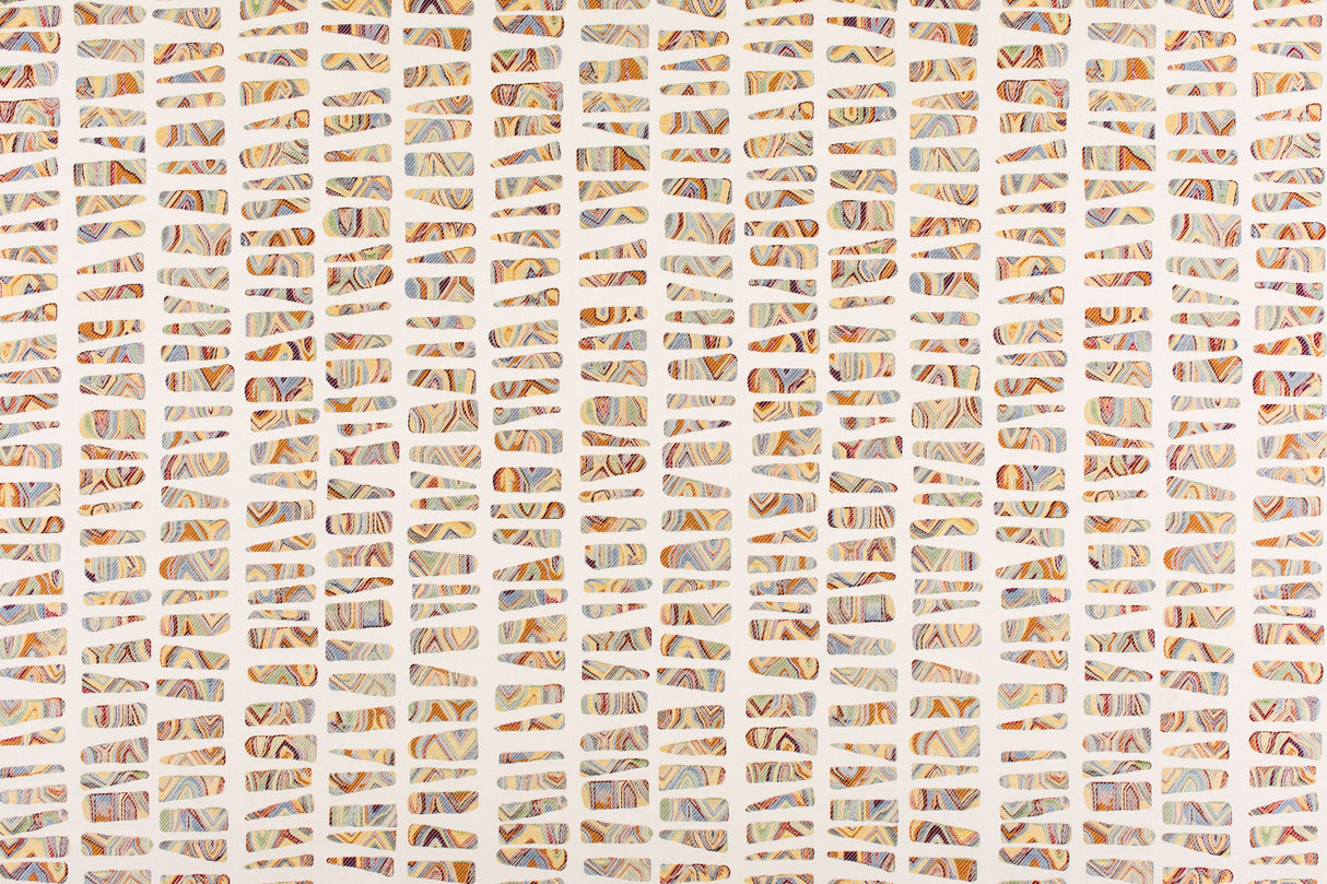 Scalamandre JM 00017274 IVORY/MULTI GALISTEO Fabric - Eade's Wallpaper