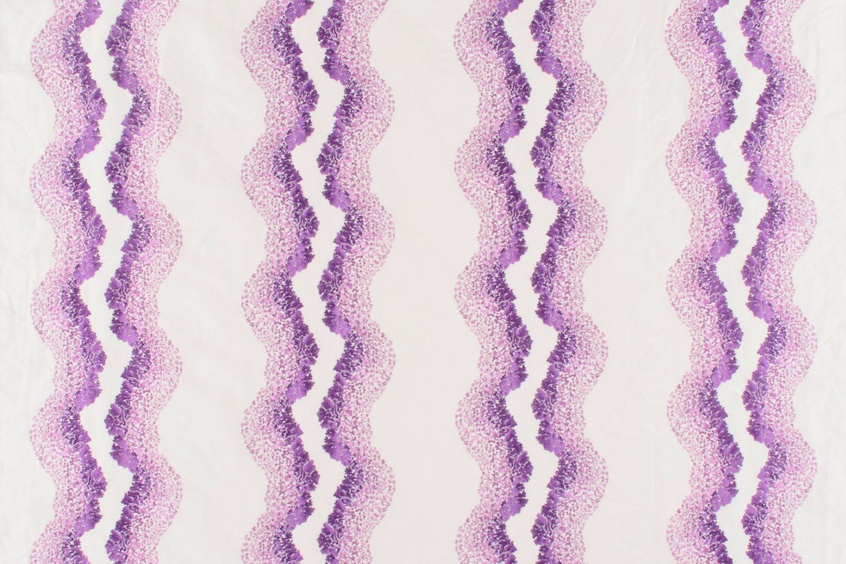 Scalamandre JM 00021635 PURPLE ANCHITA EMBROIDERY Fabric - Eade's Wallpaper