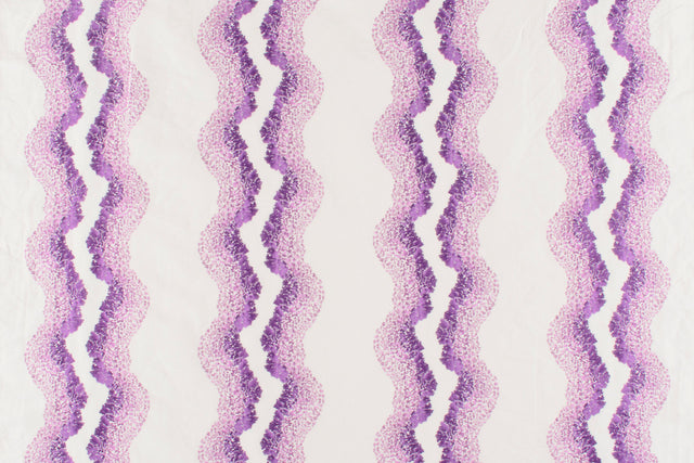 Scalamandre JM 00021635 PURPLE ANCHITA EMBROIDERY Fabric - Eade's Wallpaper