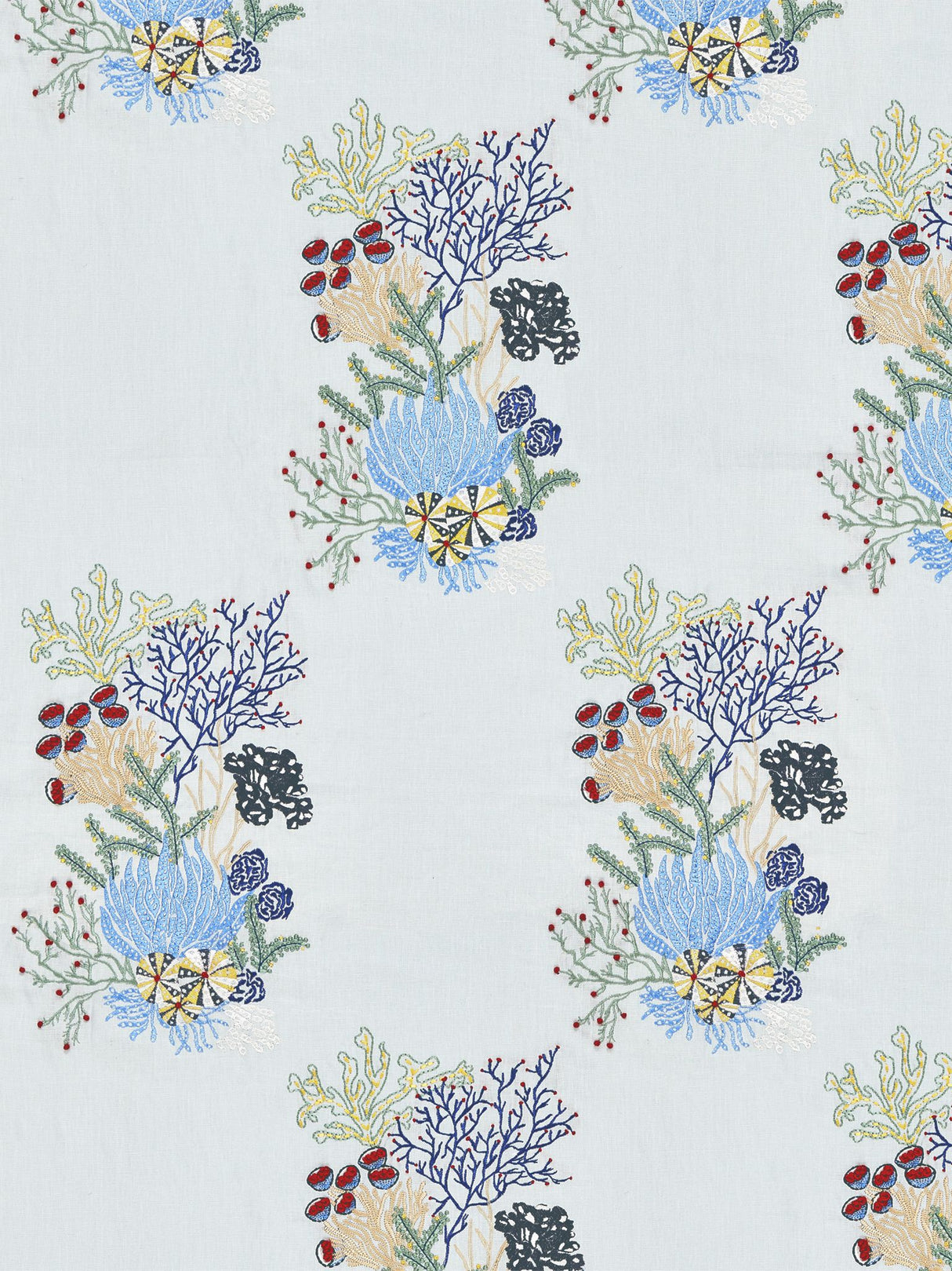 Scalamandre JM 00037072 AZURE COMBE MARTIN Fabric - Eade's Wallpaper
