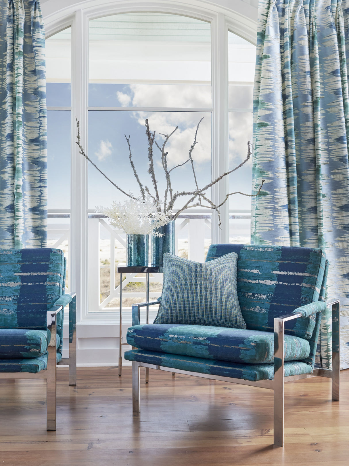 Scalamandre JM 00021763 SILVERPOINT RIVER DELTA Fabric - Eade's Wallpaper