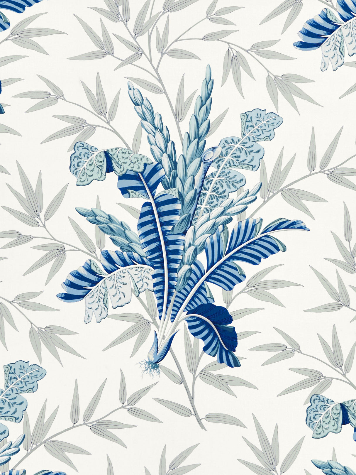 Scalamandre JP 00034485 PORCELAIN BLUE BAHAR Fabric - Eade's Wallpaper