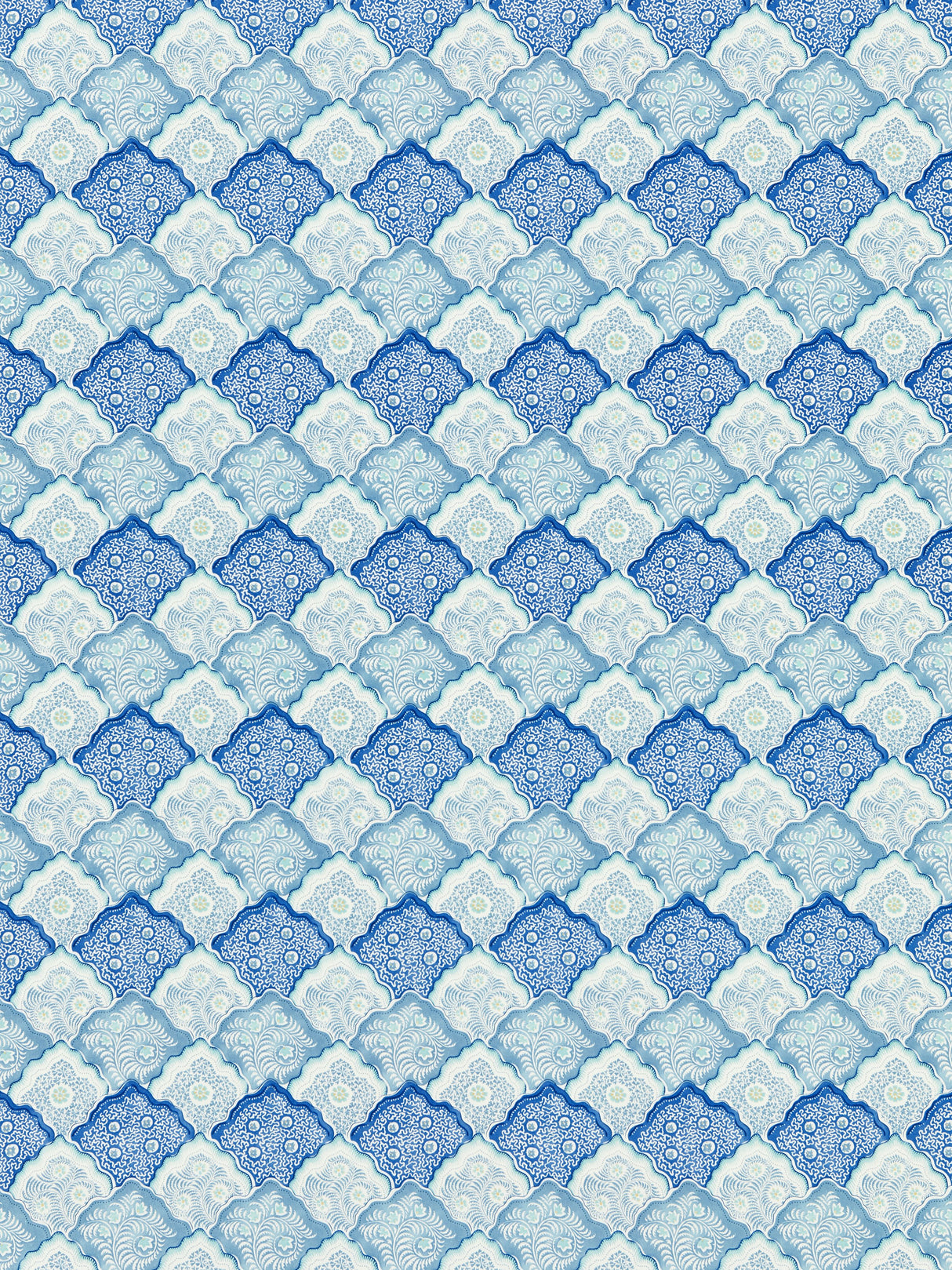 Scalamandre JP 00034660 PORCELAIN BLUE AKIRA Fabric - Eade's Wallpaper