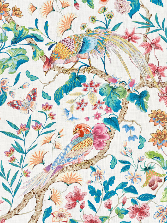 Scalamandre JP 00051340 PERENNIAL GARDEN BOTANY BAY Fabric - Eade's Wallpaper