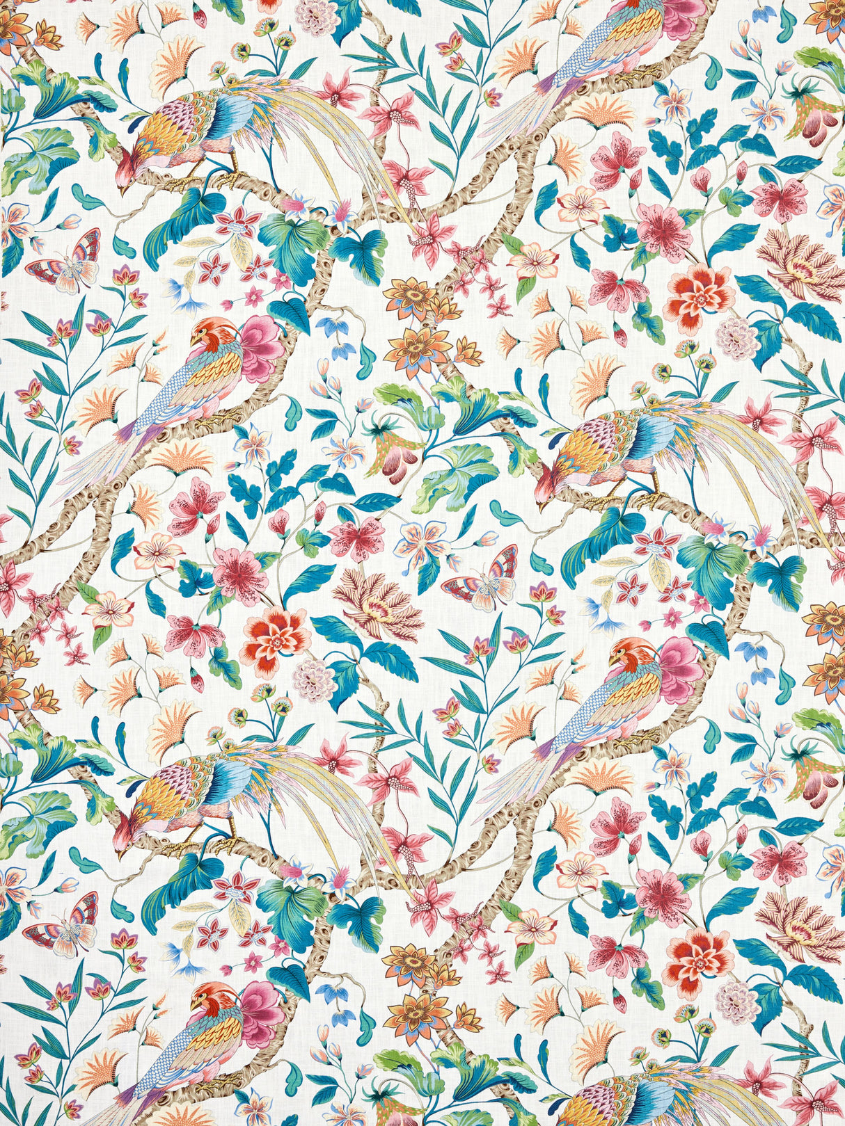 Scalamandre JP 00051340 PERENNIAL GARDEN BOTANY BAY Fabric - Eade's Wallpaper