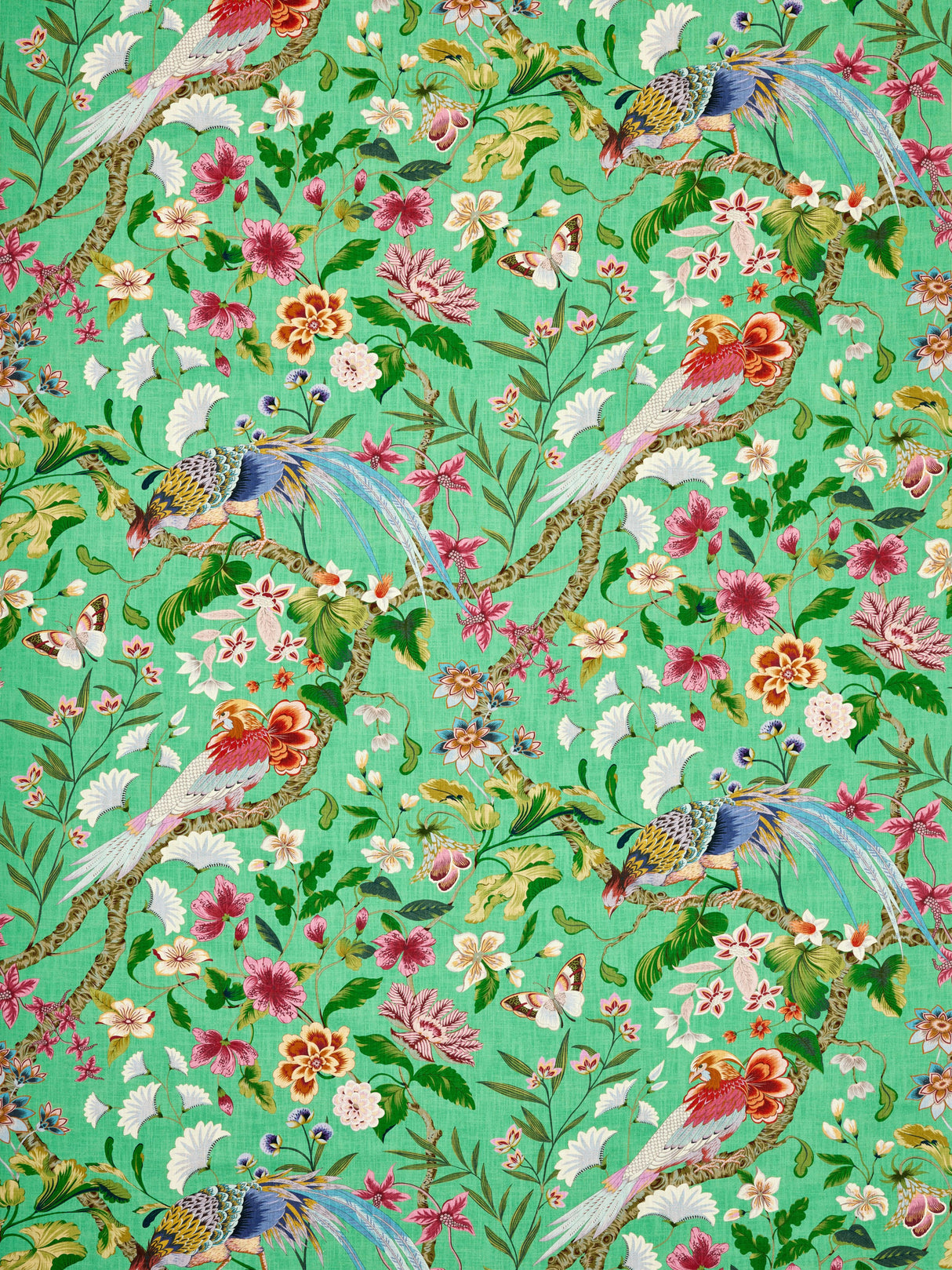 Scalamandre JP 00061340 JADE BOTANY BAY Fabric - Eade's Wallpaper