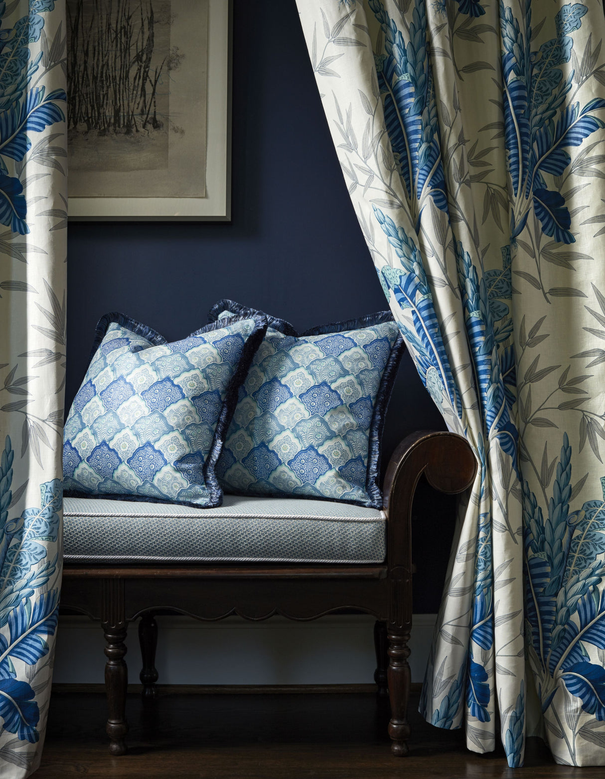 Scalamandre JP 00024660 COGNAC AKIRA Fabric - Eade's Wallpaper