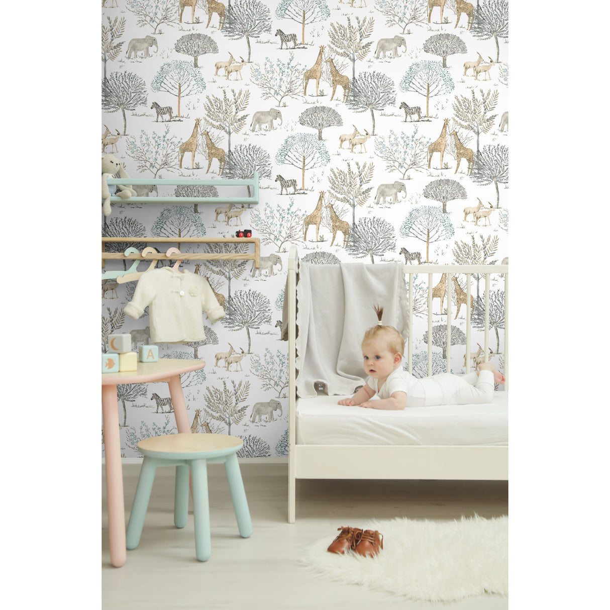 York KI0541 On the Savanna Neutral Wallpaper