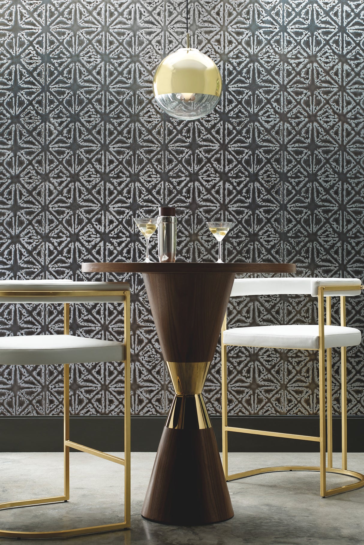 York KT2111 Empire Diamond Grey Wallpaper