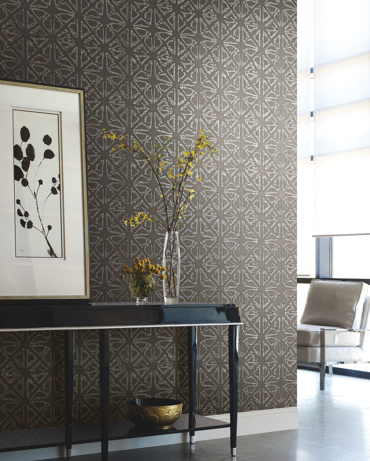 York KT2111 Empire Diamond Grey Wallpaper