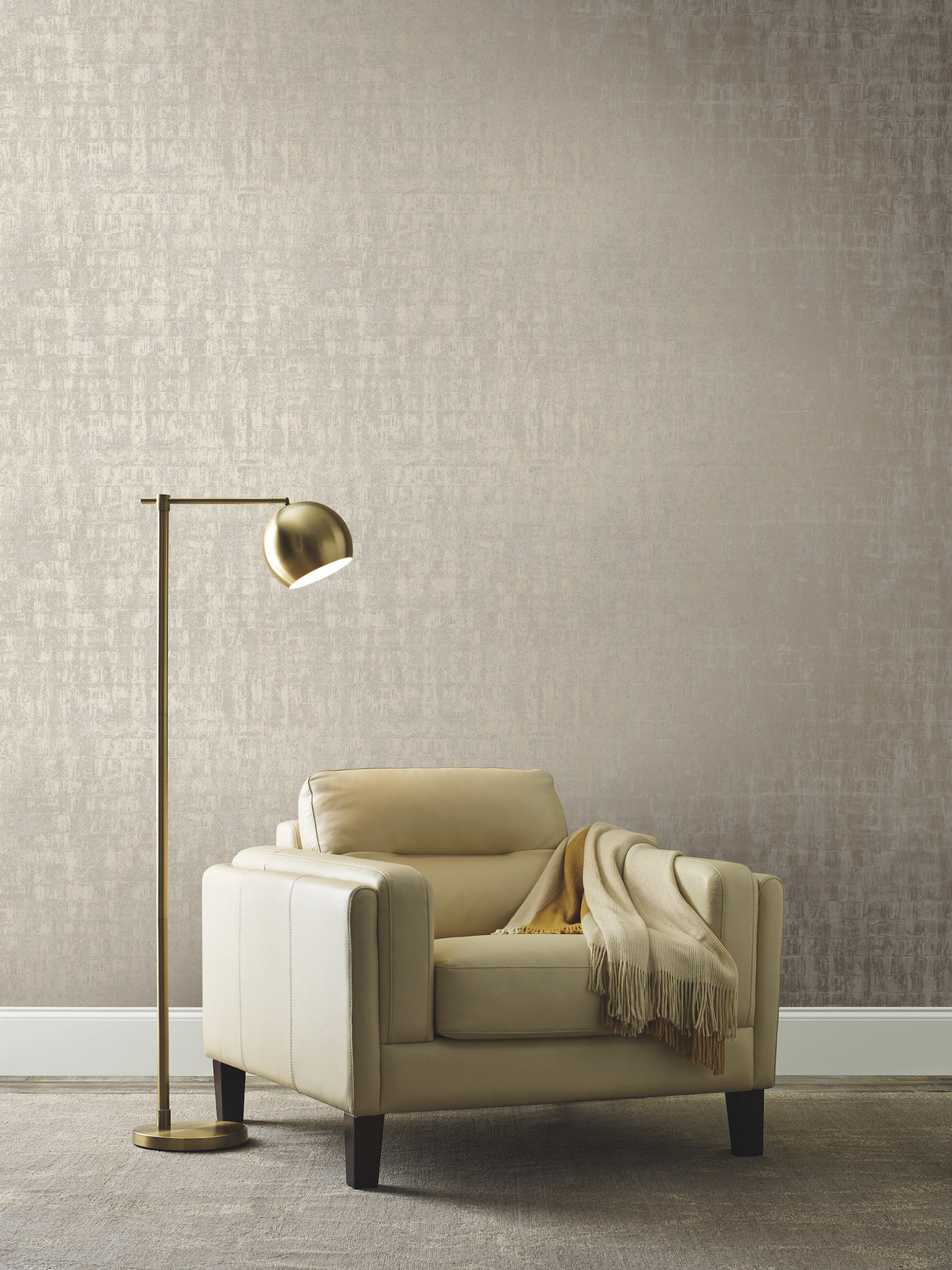 York KT2132 Liquid Metal Taupe Wallpaper