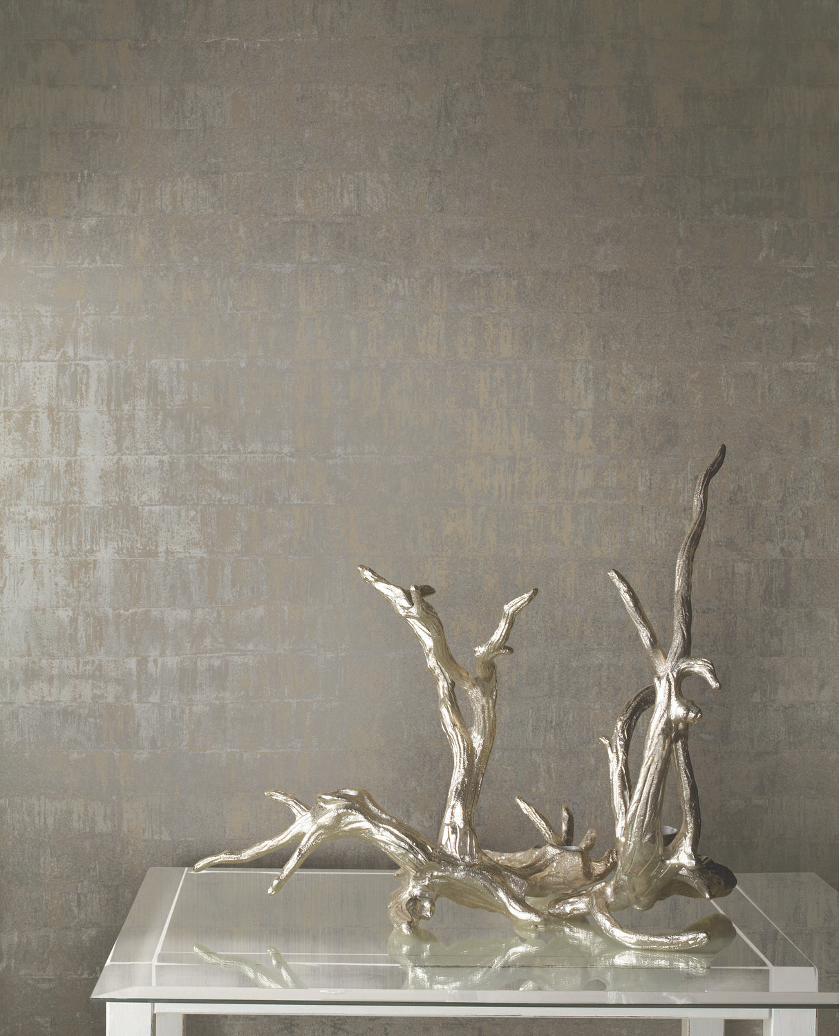 York KT2132 Liquid Metal Taupe Wallpaper