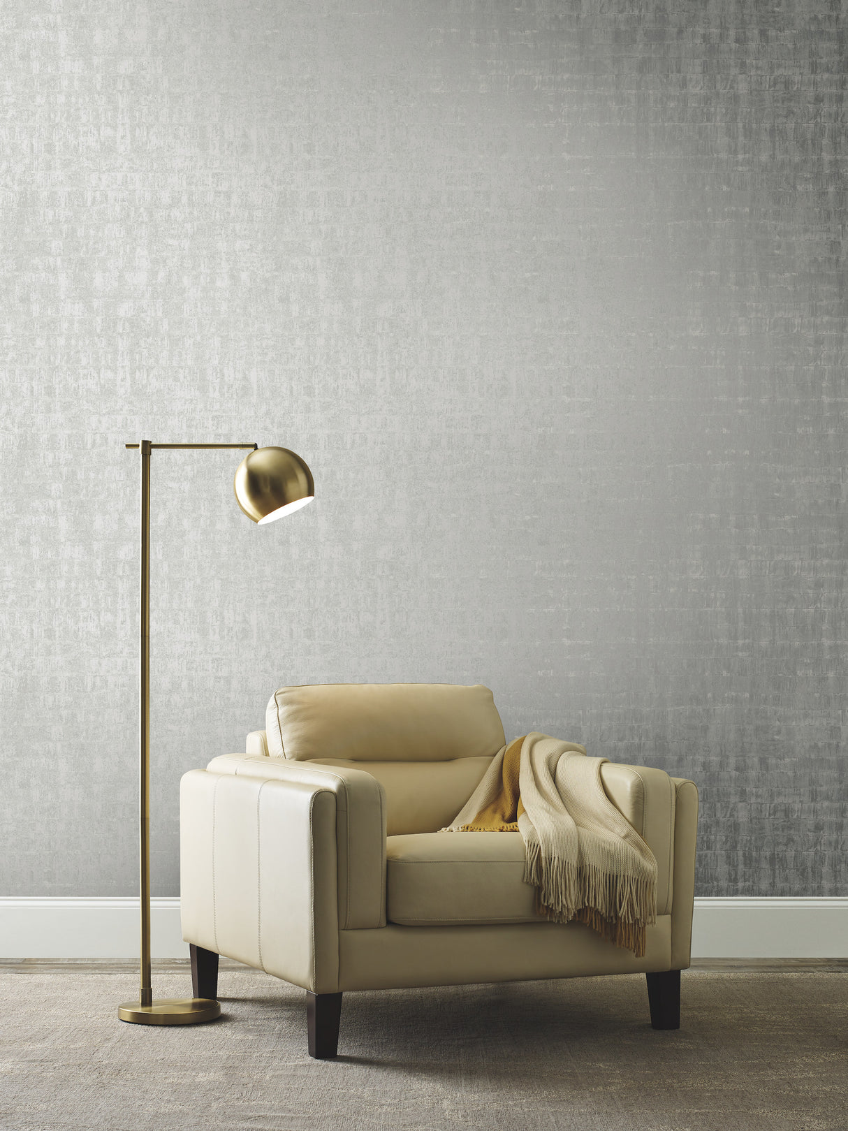 York KT2133 Liquid Metal Silver Wallpaper