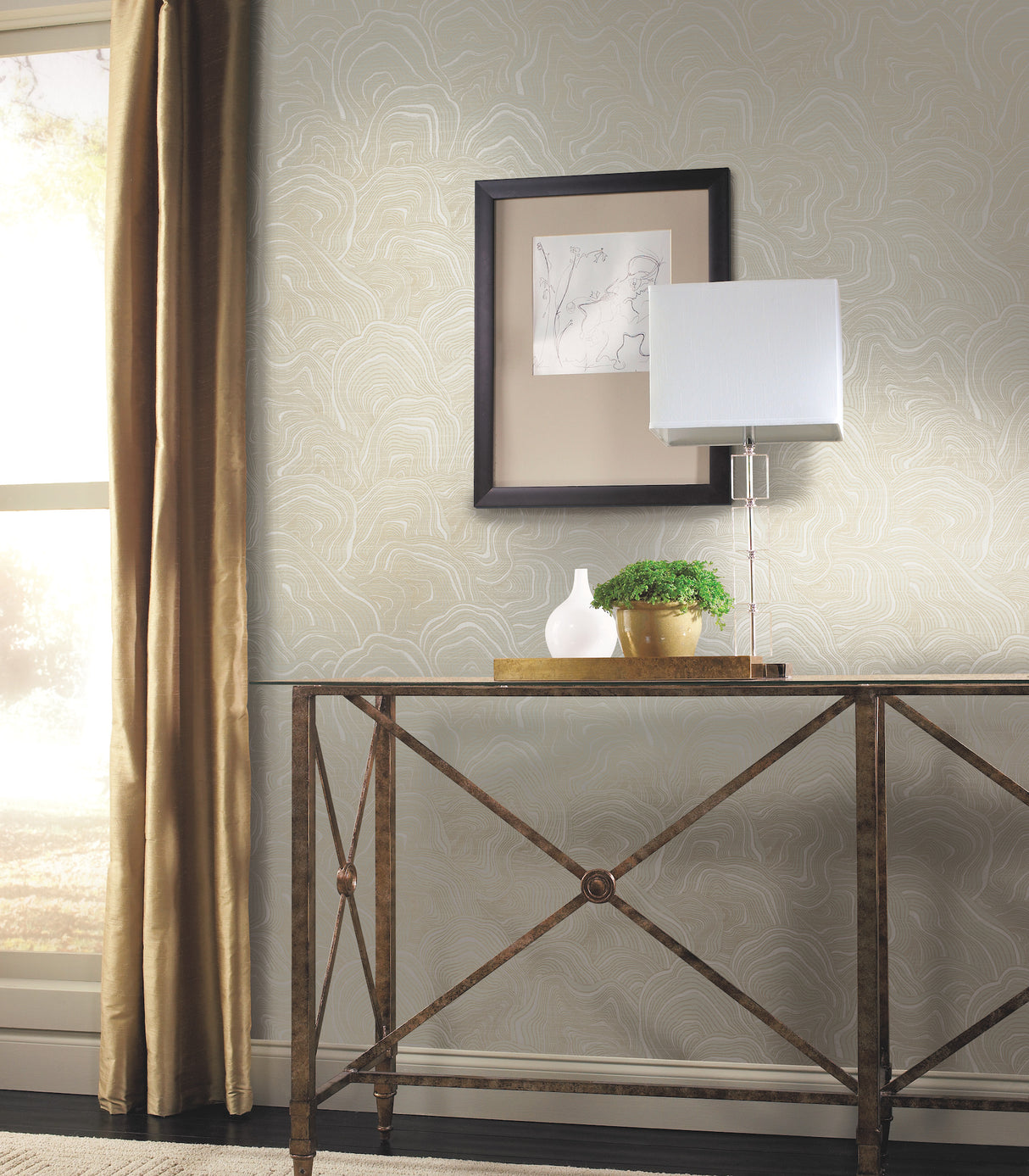 York KT2161 Geodes Cream Wallpaper