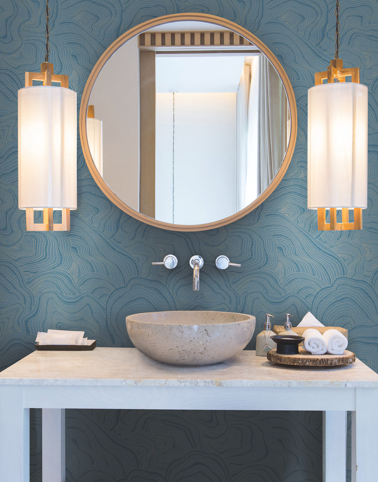 York KT2163 Geodes Blue Wallpaper