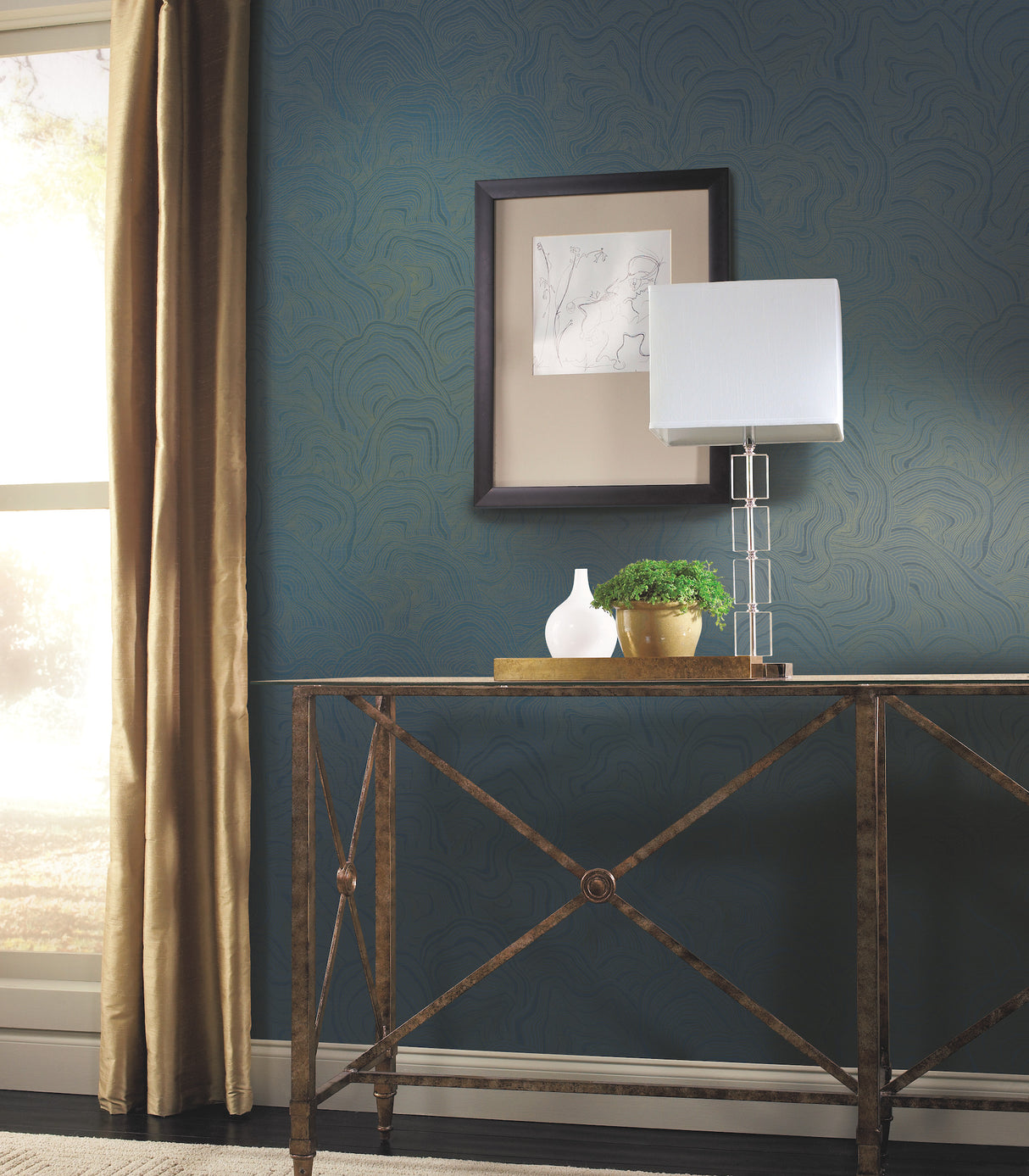 York KT2163 Geodes Blue Wallpaper