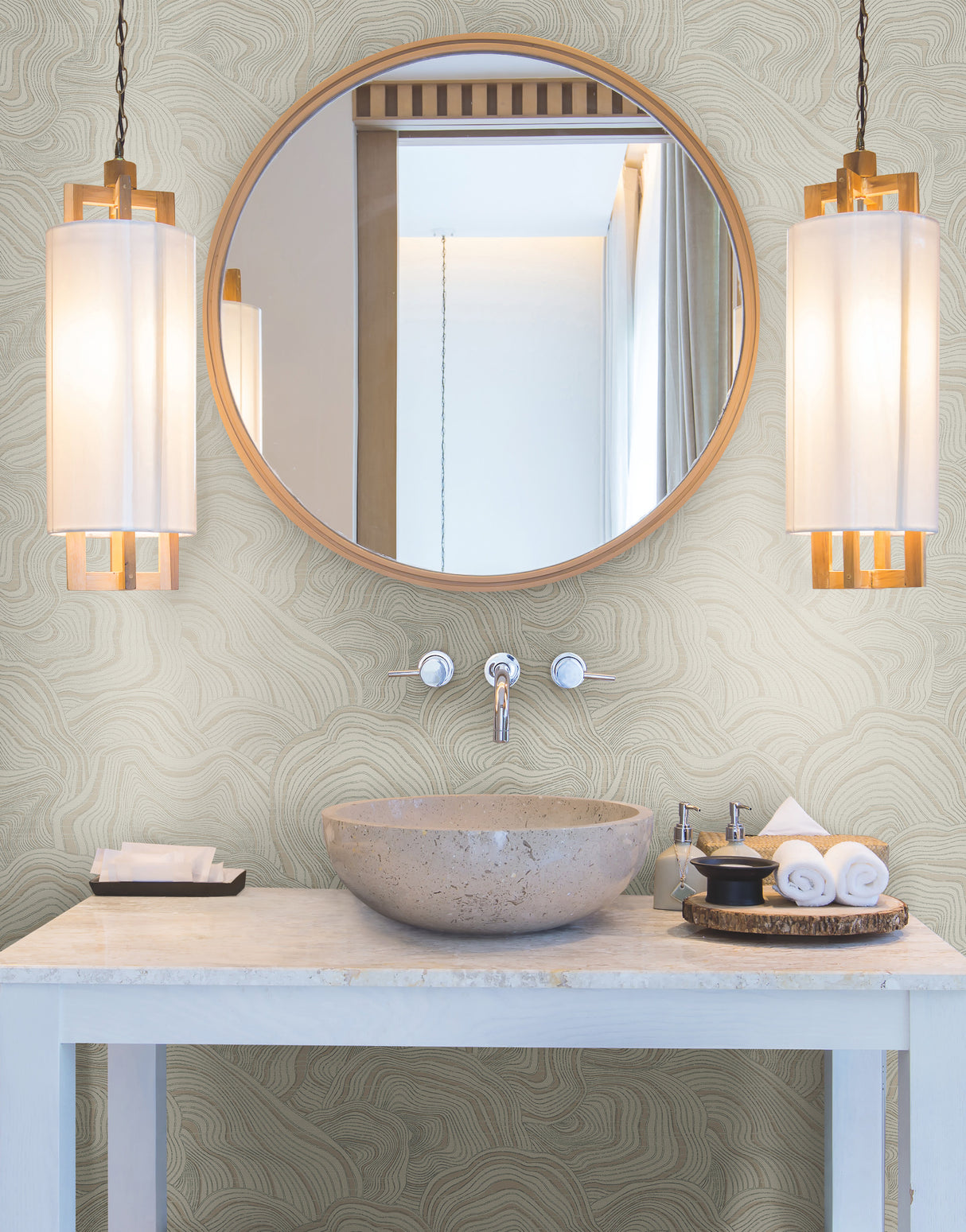 York KT2164 Geodes Taupe Wallpaper