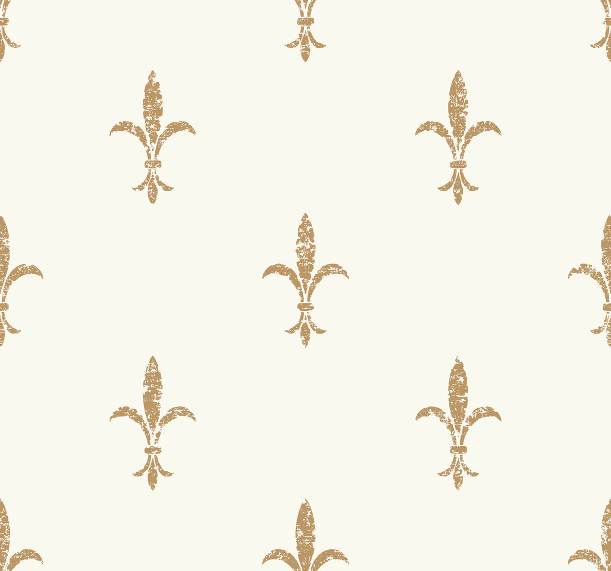 York KT2192 Fleur De Lis White & Gold Wallpaper
