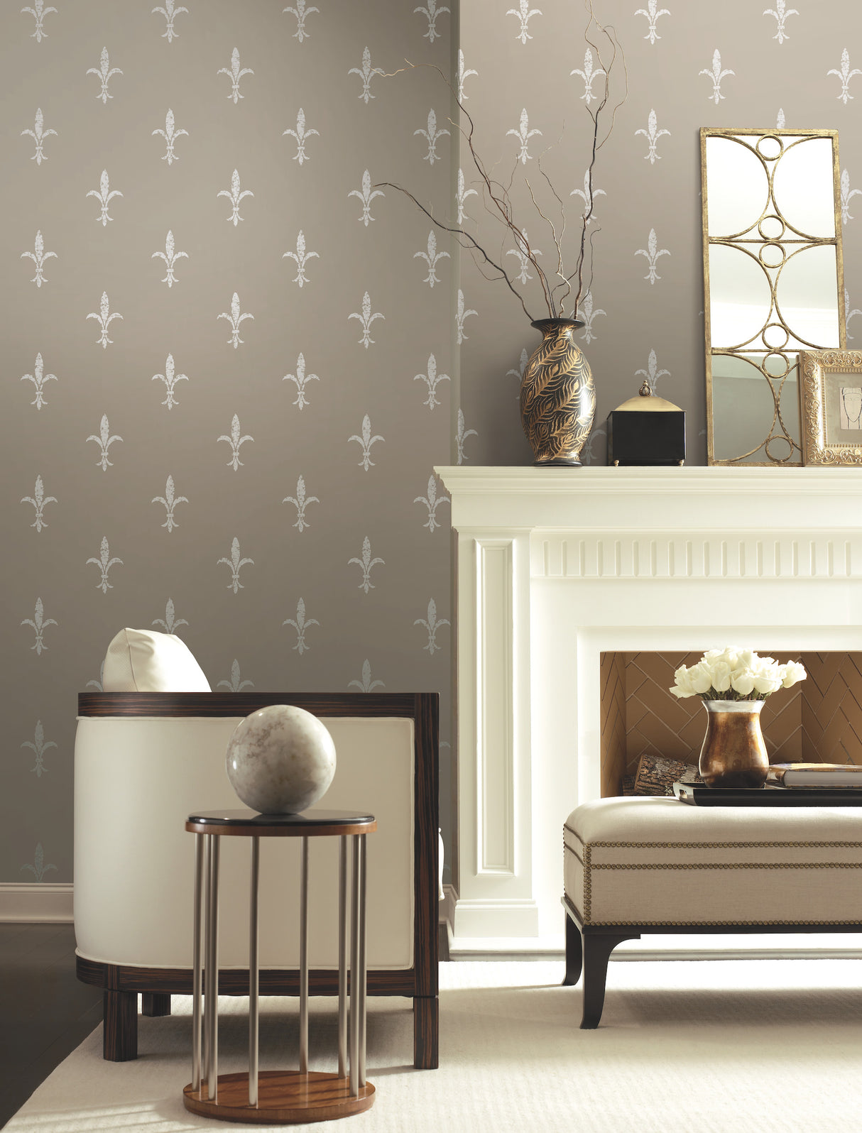 York KT2195 Fleur De Lis Cream Wallpaper