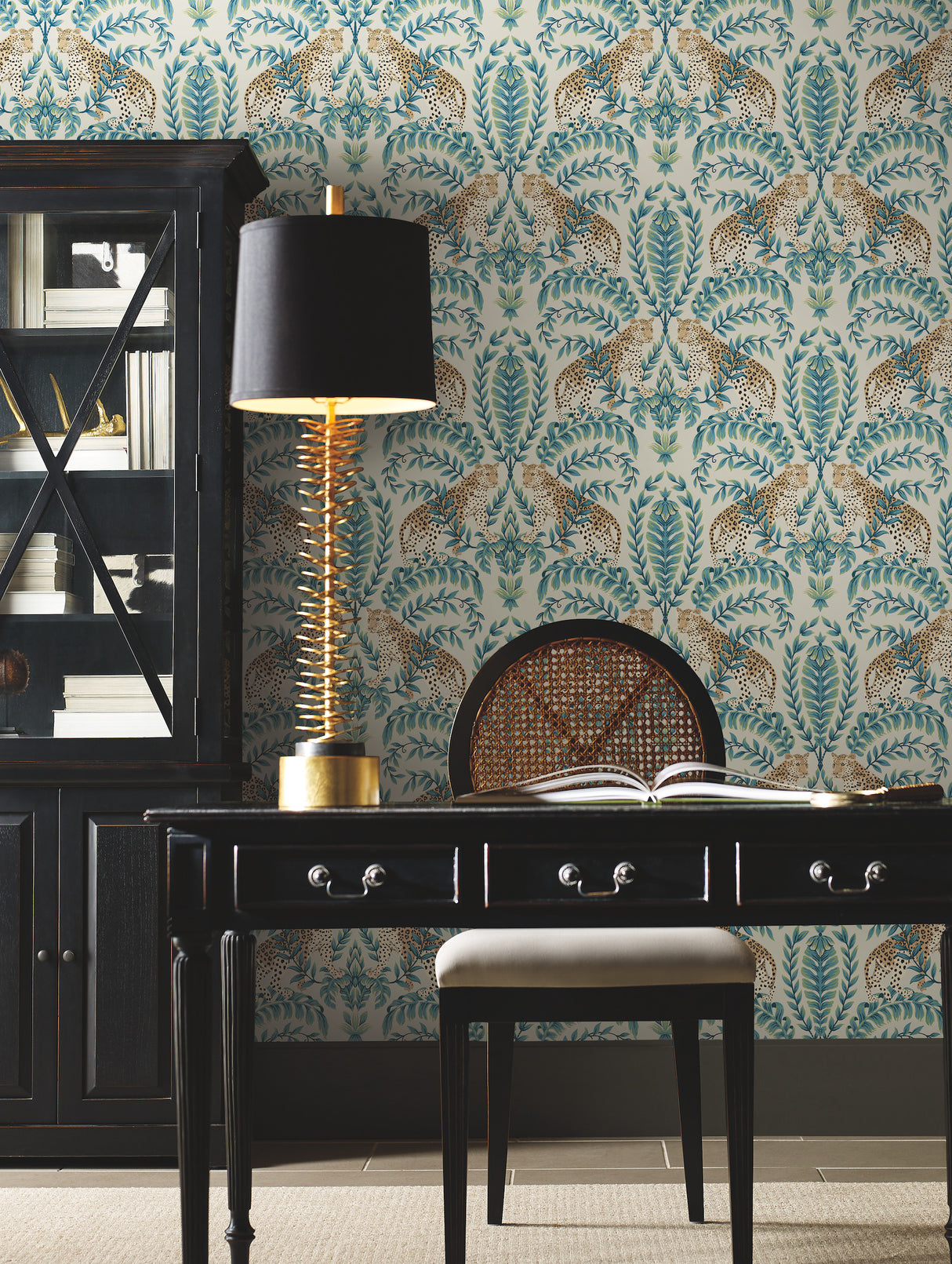 York KT2206 Jungle Leopard Taupe Wallpaper