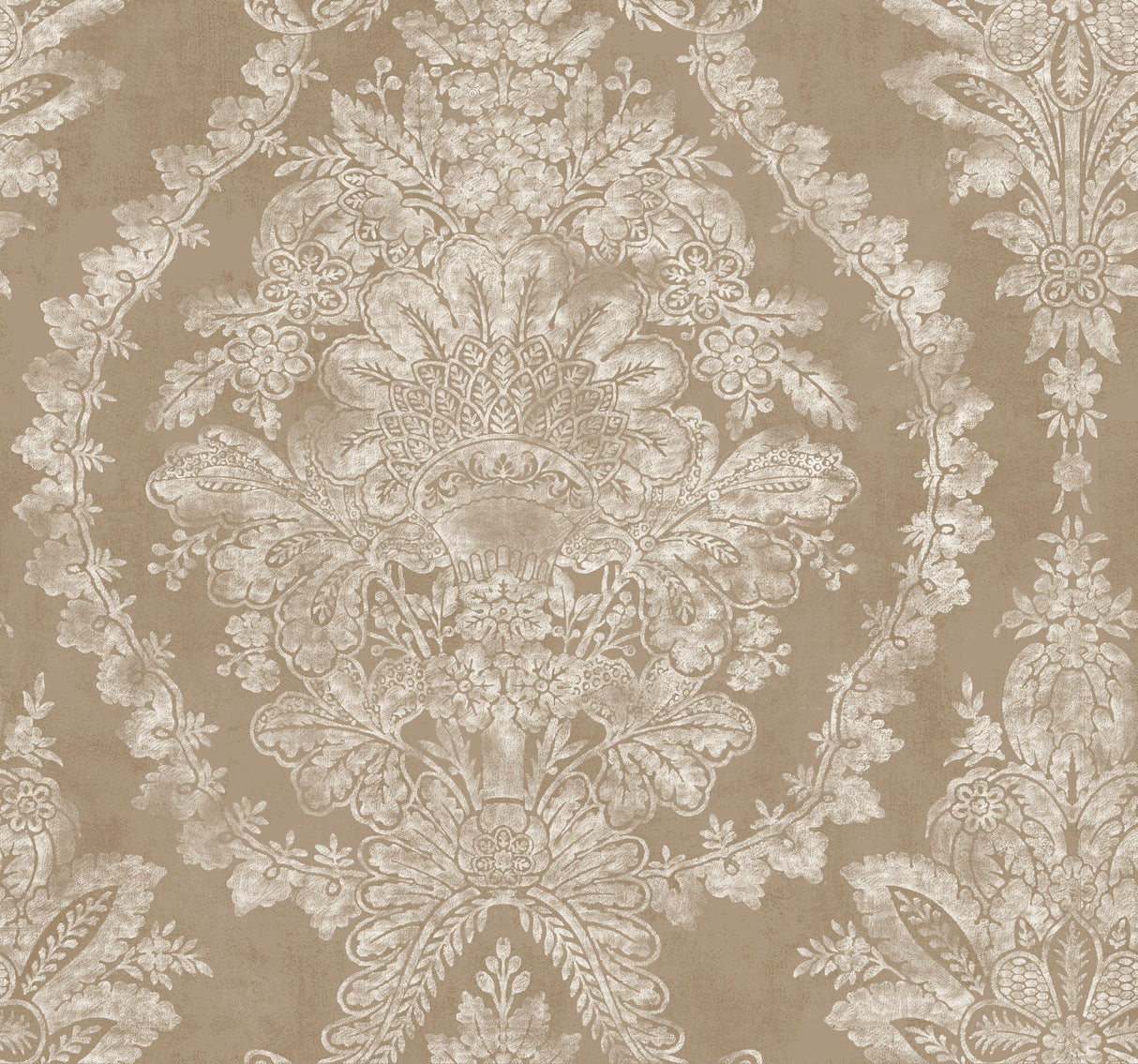 York KT2217 Charleston Damask Bronze Wallpaper