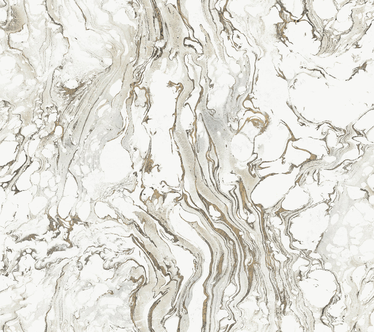 York KT2221 Polished Marble Black & White Wallpaper
