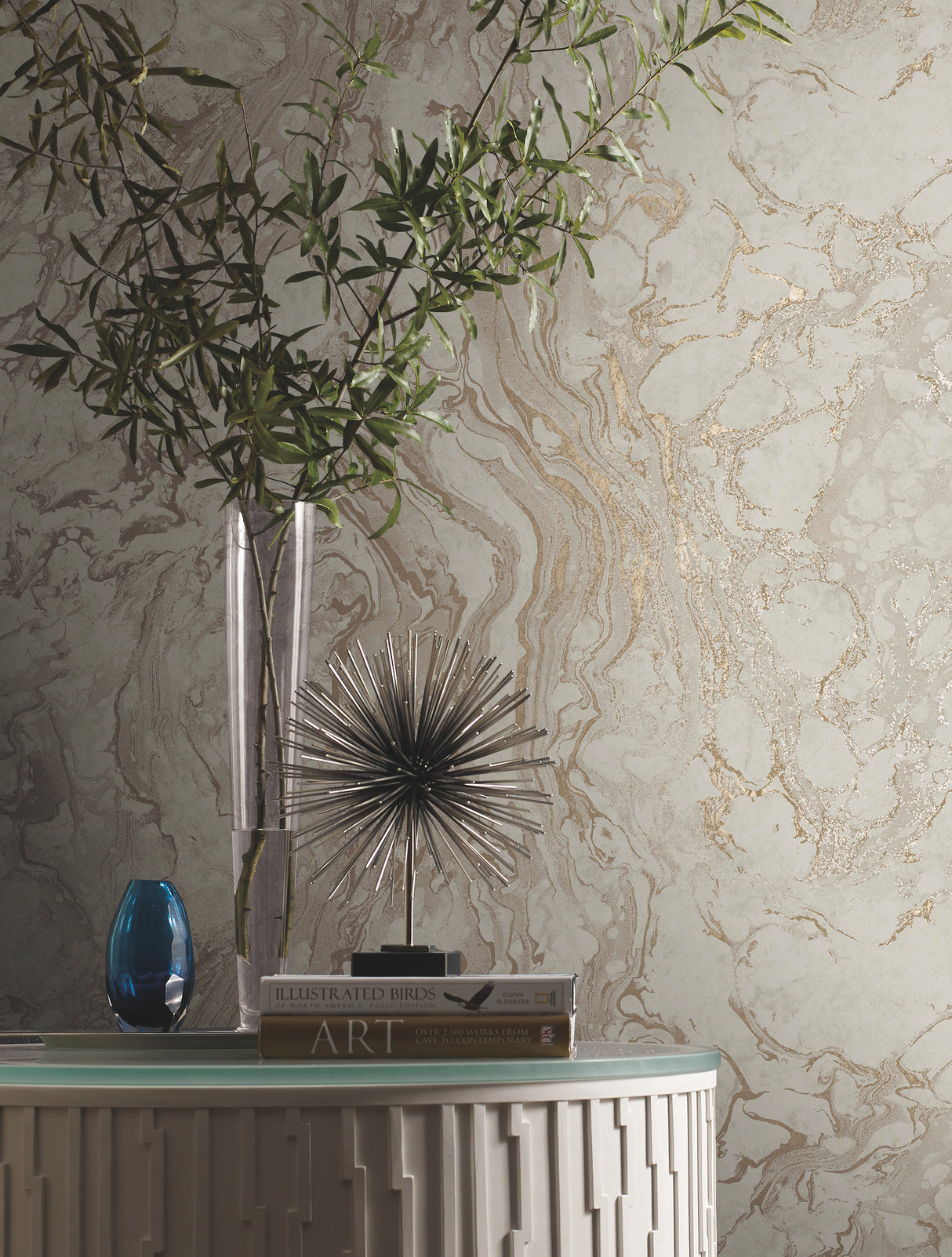 York KT2225 Polished Marble Taupe Wallpaper