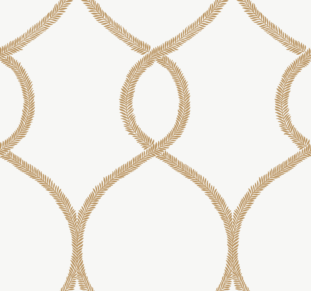 York KT2234 Laurel Leaf Ogee Gold Wallpaper