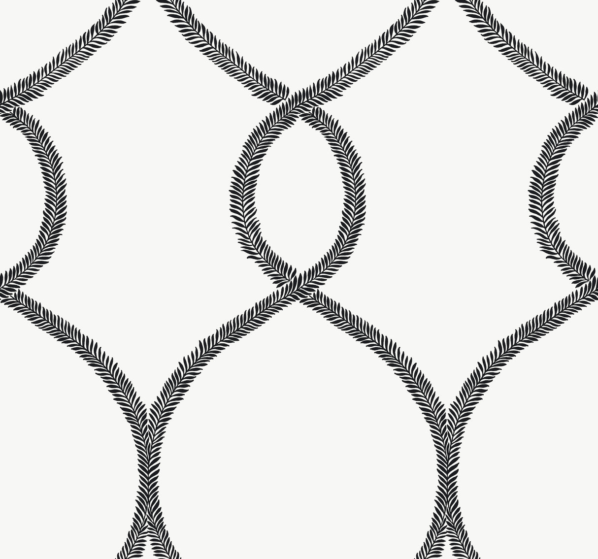 York KT2235 Laurel Leaf Ogee Black Wallpaper