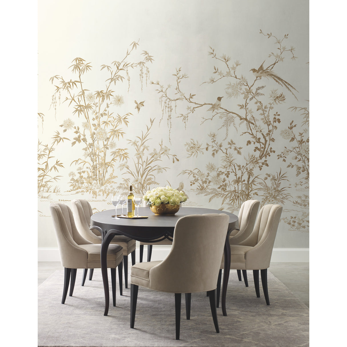 York KT2262M Flowering Vine Chino White Wall Mural