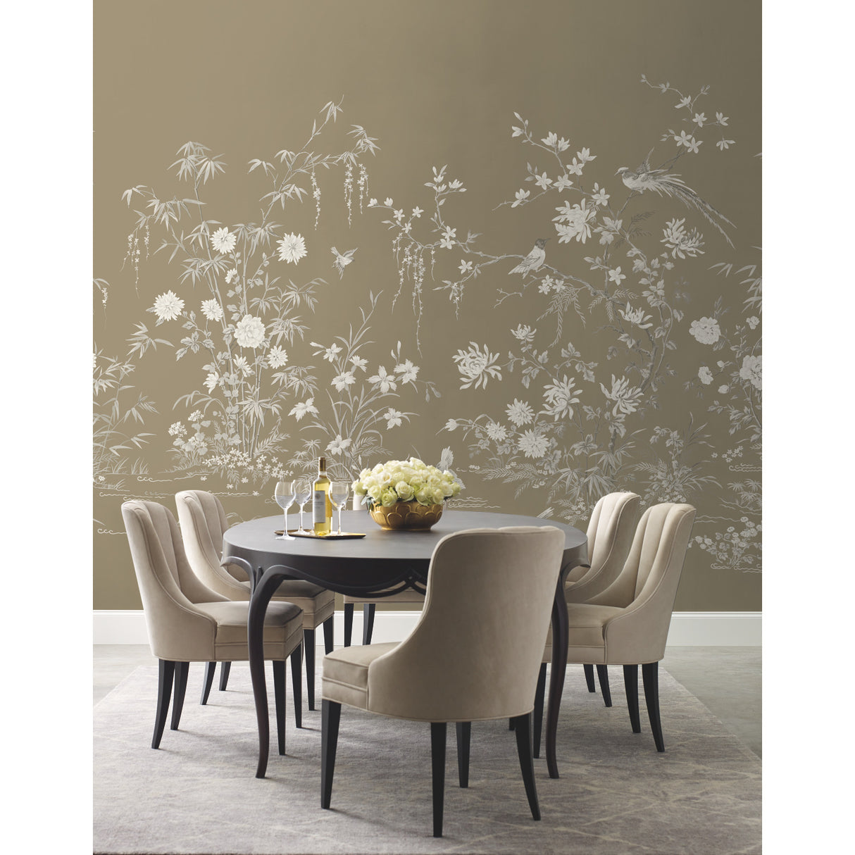 York KT2263M Flowering Vine Chino Brown Wall Mural