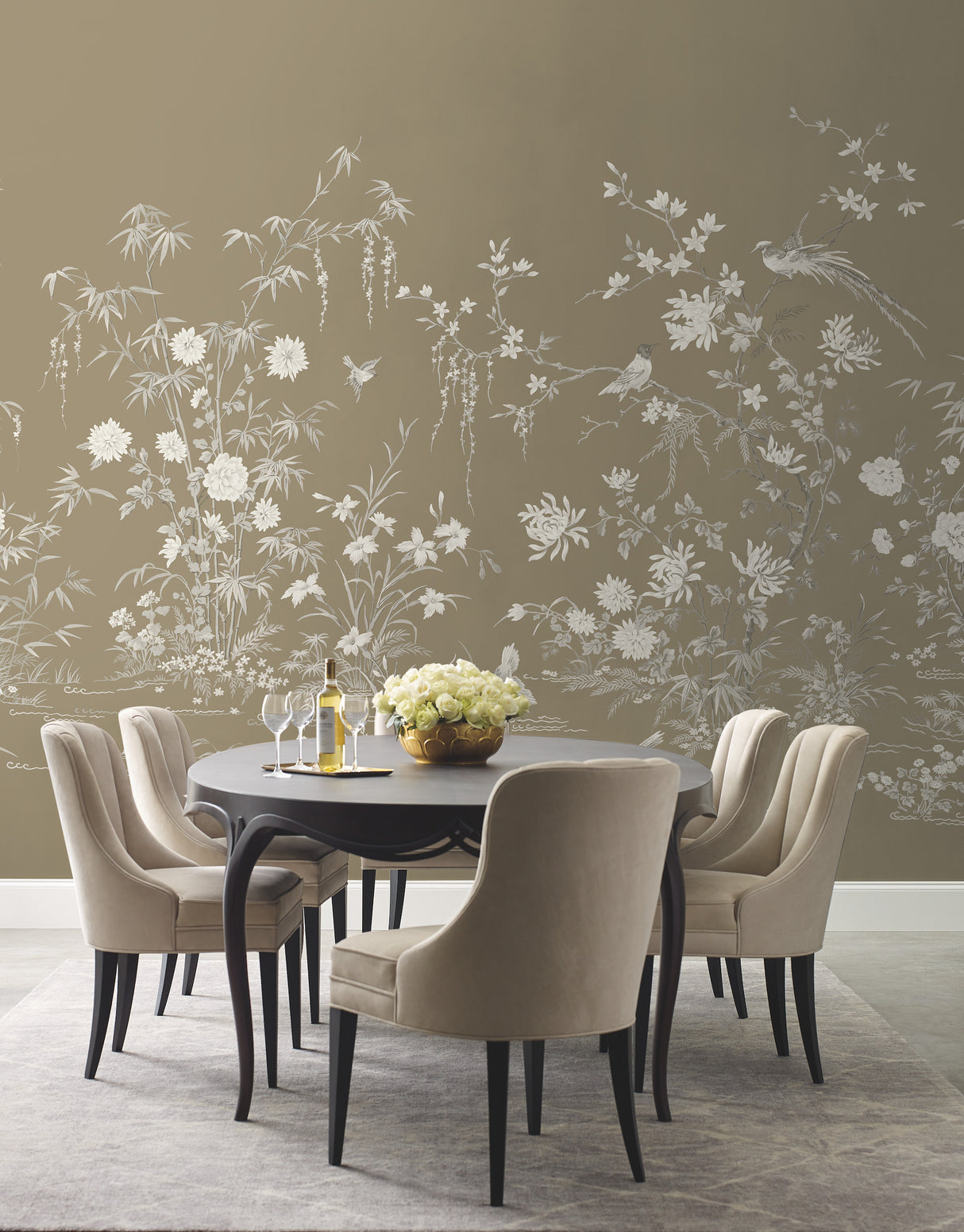 York KT2263M Flowering Vine Chino Brown Wall Mural