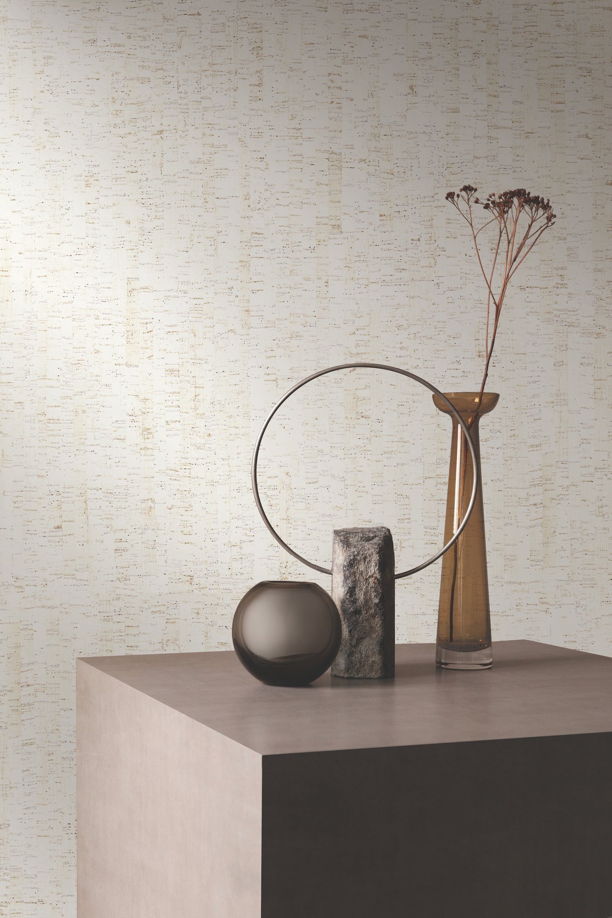 York LC7145 Plain Bamboo White Wallpaper