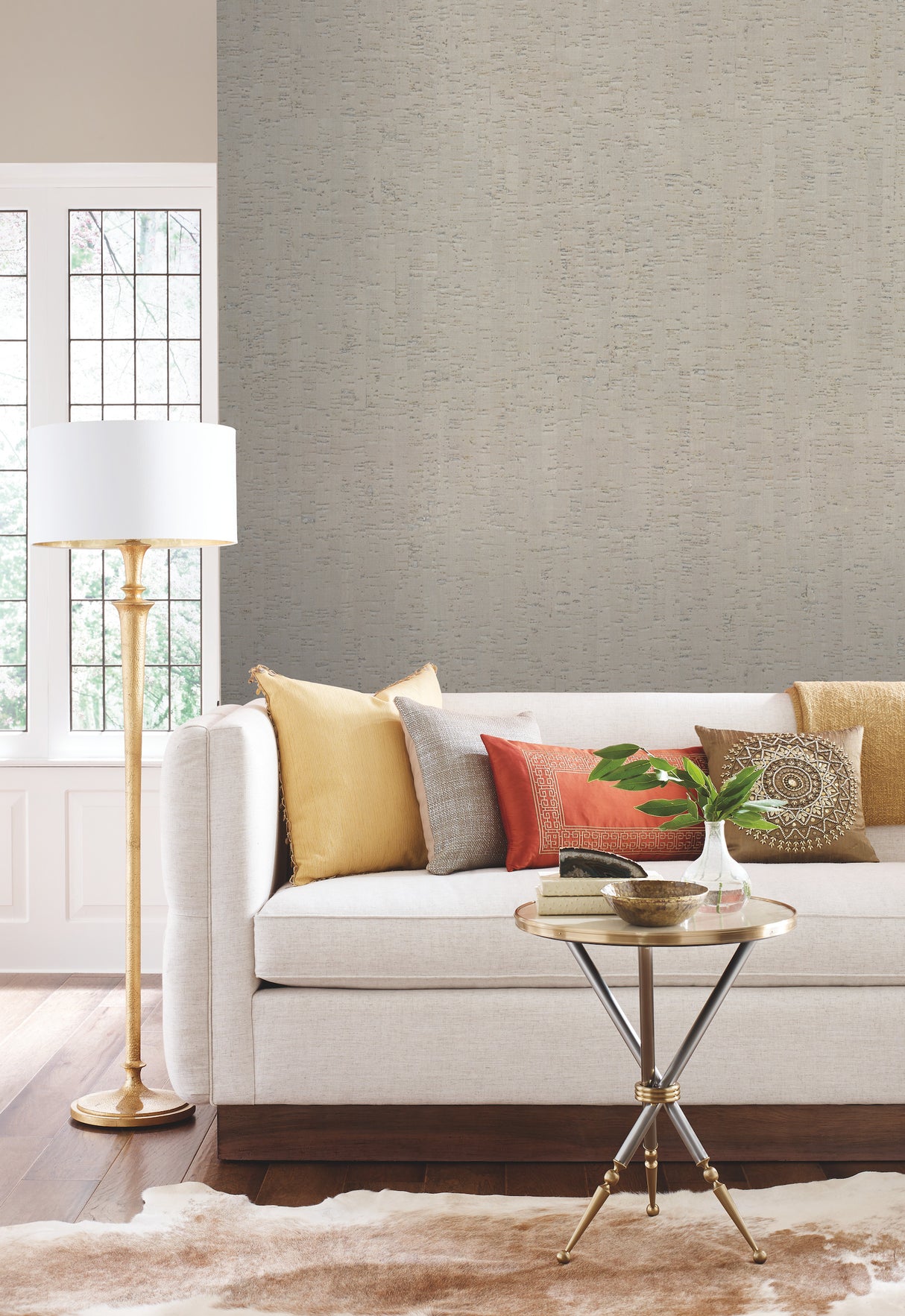 York LC7147 Plain Bamboo Metallic Wallpaper