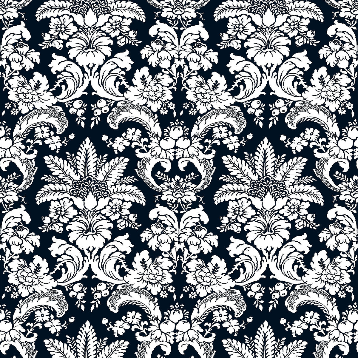 GASTON Y DANIELA LCT1017.004.0 GRAJAL NAVY Fabric - Eade's Wallpaper