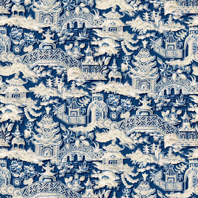 GASTON Y DANIELA LCT1048.003.0 MARTA AZUL Fabric - Eade's Wallpaper