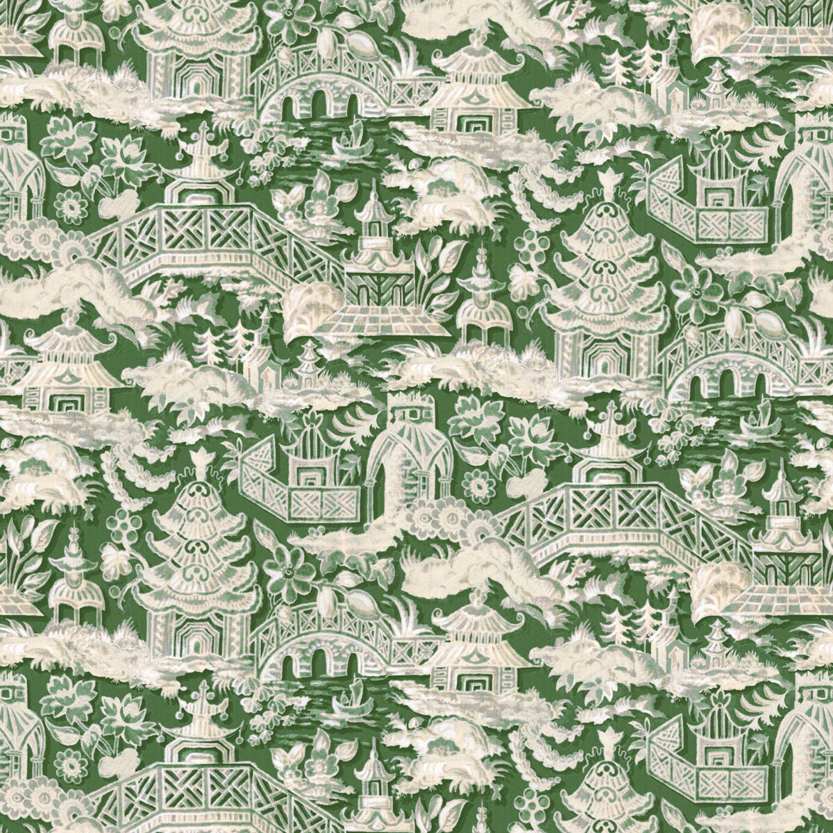 GASTON Y DANIELA LCT1048.005.0 MARTA VERDE Fabric - Eade's Wallpaper