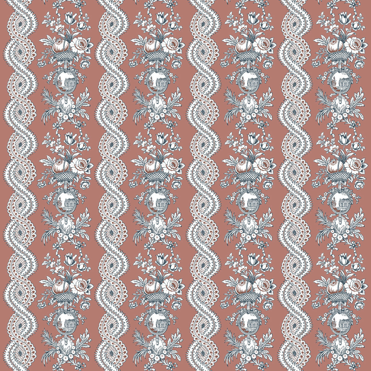 GASTON Y DANIELA LCT1059.001.0 PILARA ROSA Fabric - Eade's Wallpaper