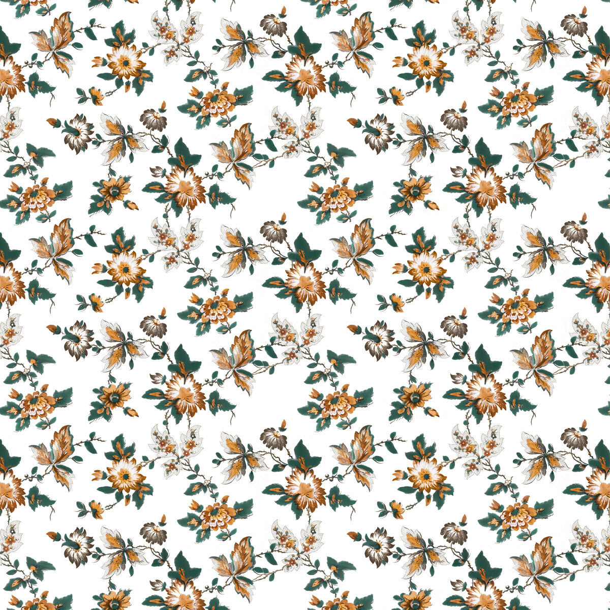 GASTON Y DANIELA LCT1070.002.0 BRIGITTA OCRE Fabric - Eade's Wallpaper