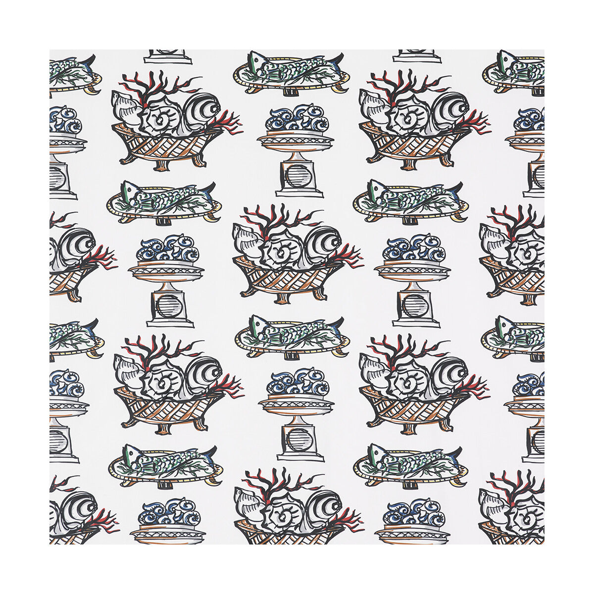 GASTON Y DANIELA LCT5361.001.0 LOZOYA MULTI Fabric - Eade's Wallpaper