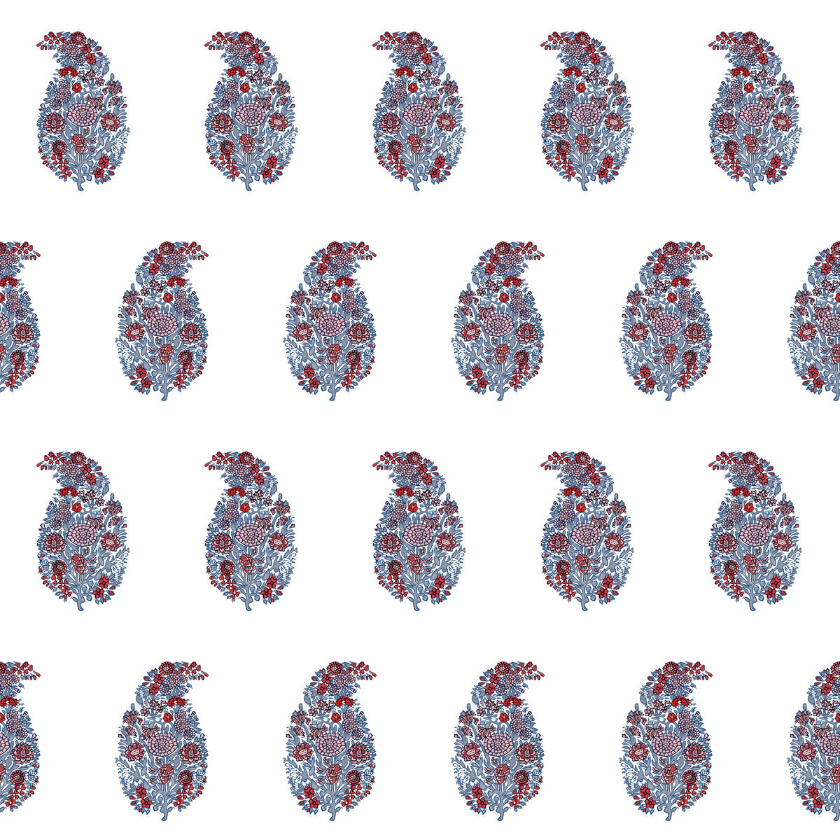 GASTON Y DANIELA LCW1022.001.0 TARSILA WP AZUL/ROJO Wallpaper - Eade's Wallpaper