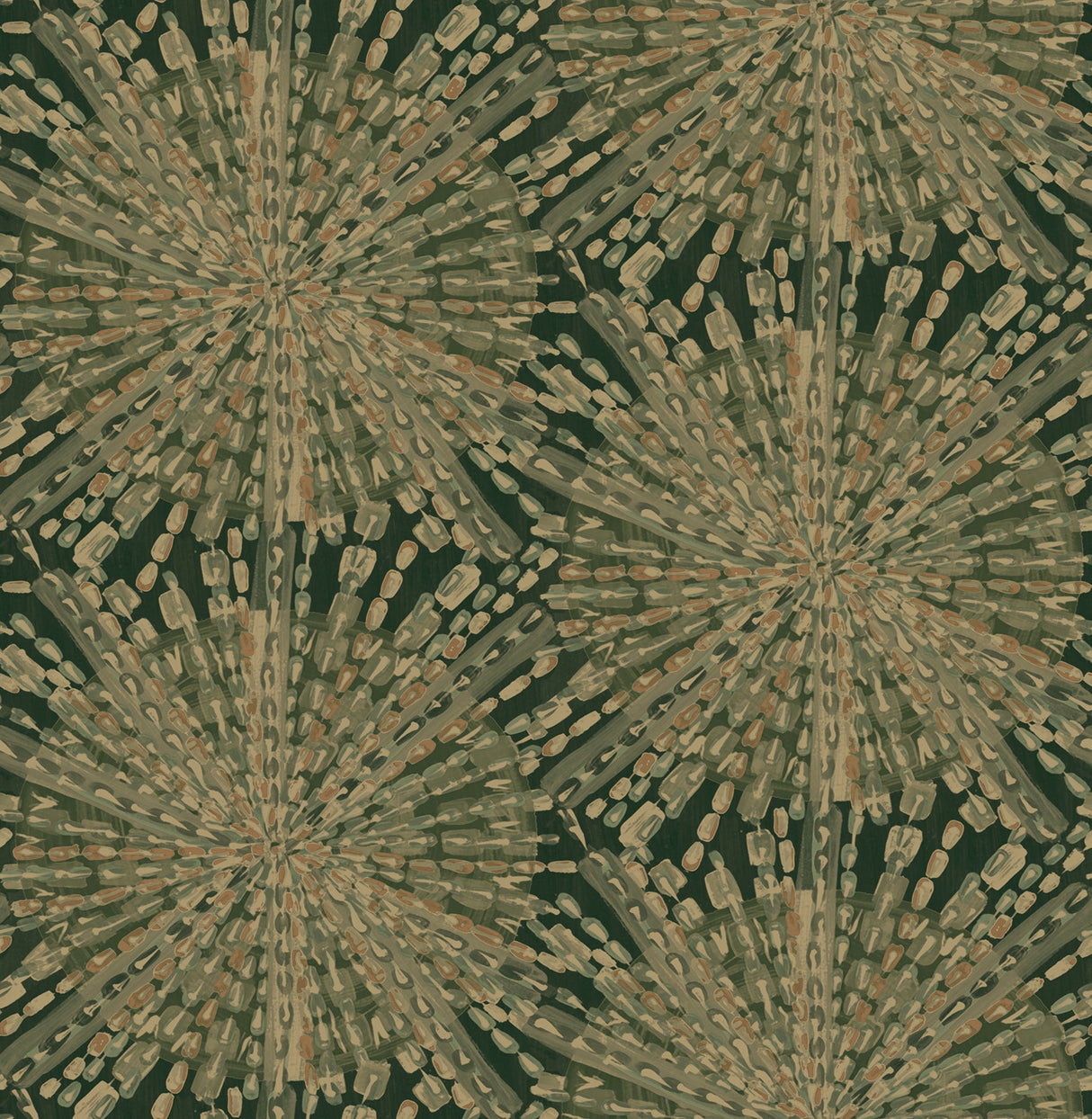 LiLi WhittWhitt LLS4120 Emerald Green Sunburst Peel & Stick Wallpaper