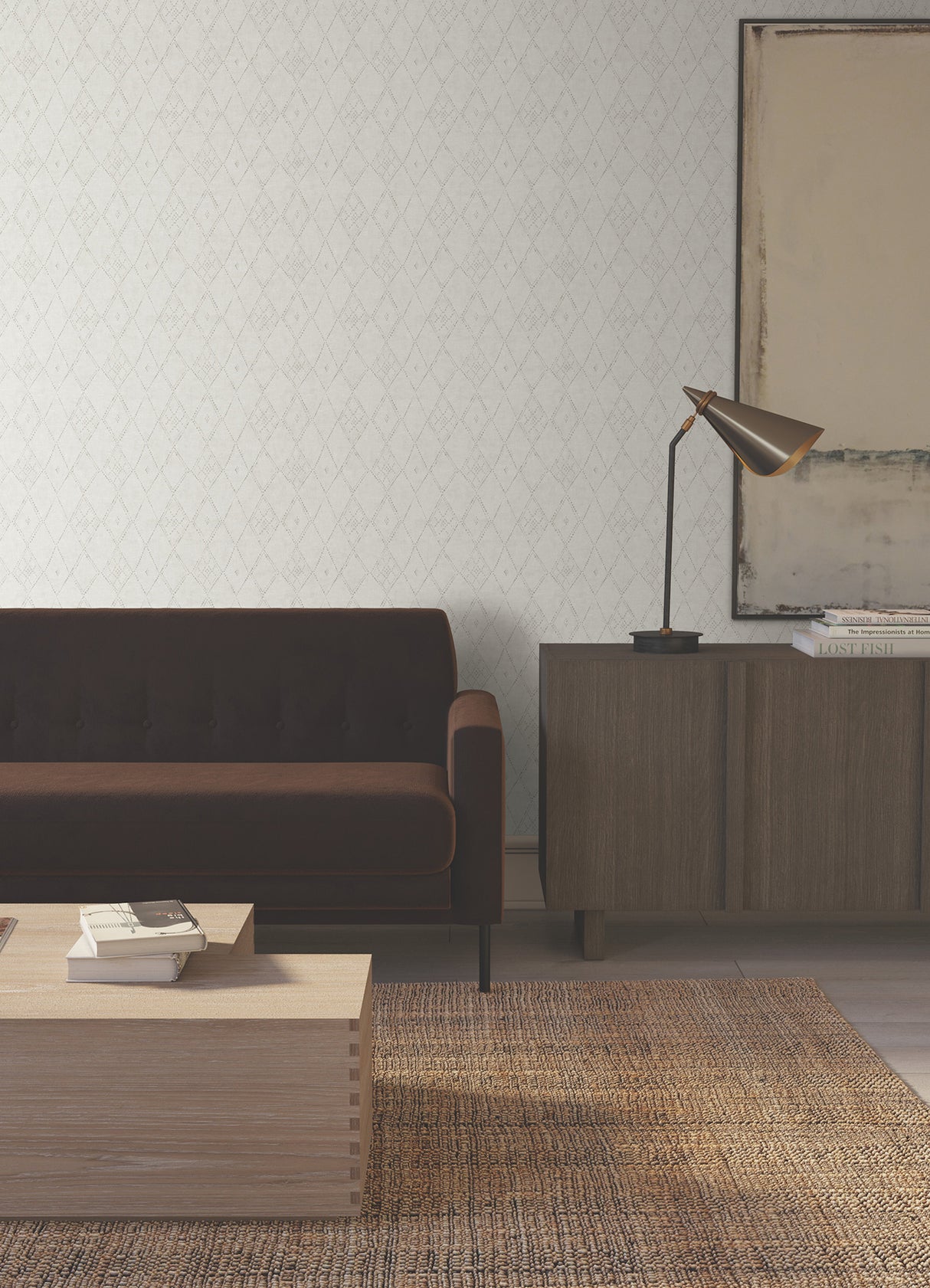 York LM5312 Souk Diamonds Smoke Wallpaper