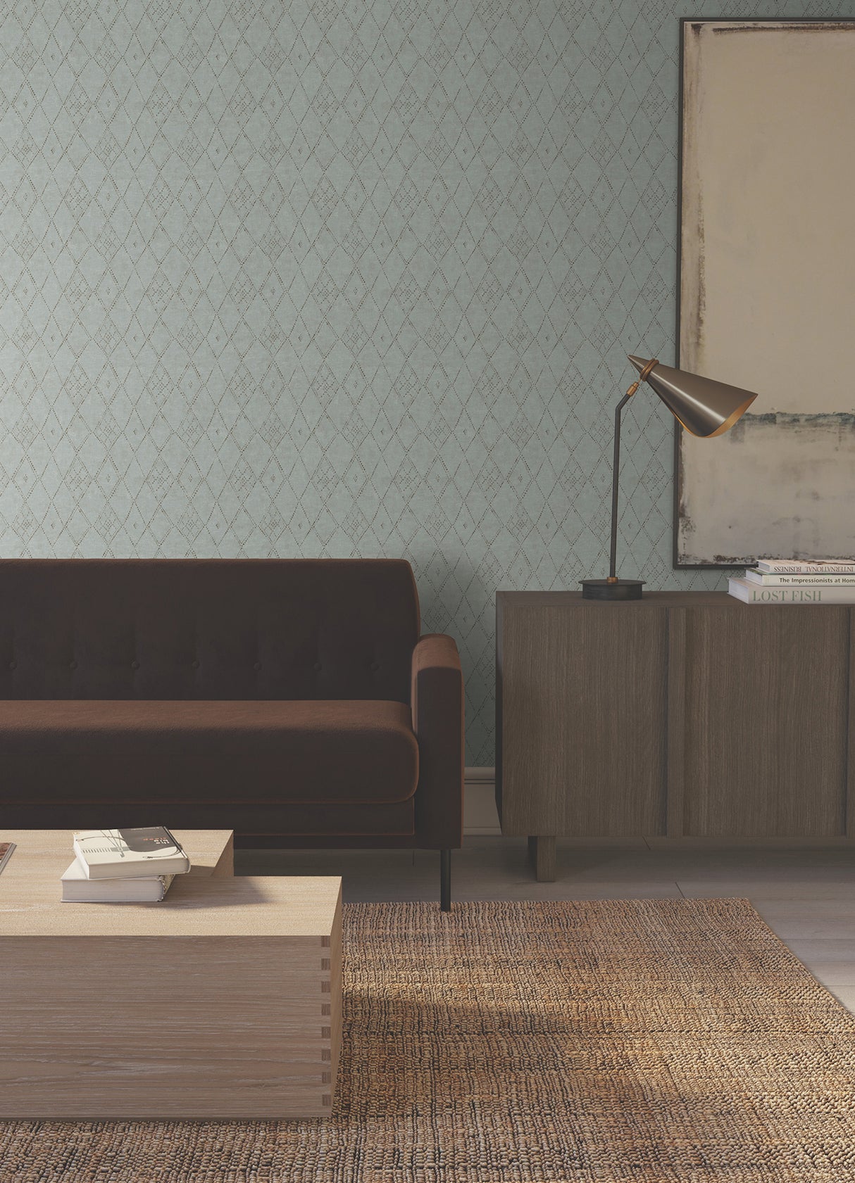 York LM5314 Souk Diamonds Taupe Wallpaper