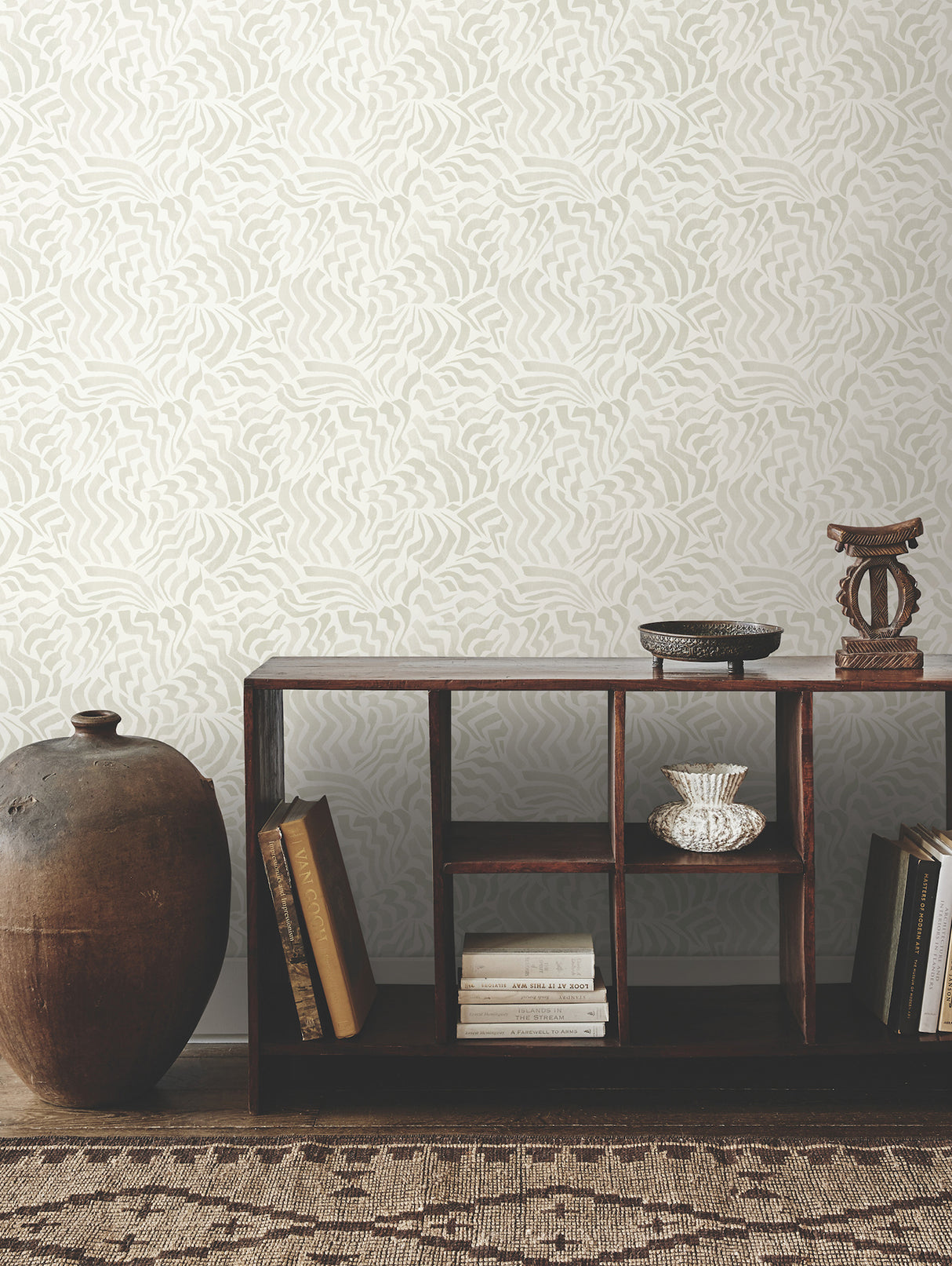 York LM5321 Zora Wave Light Grey Wallpaper
