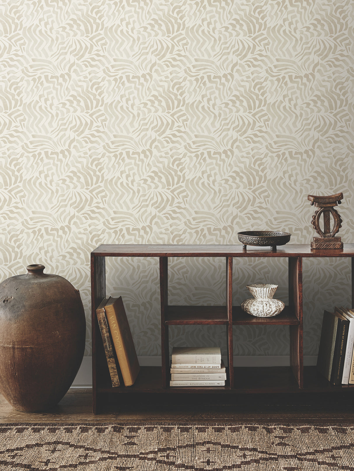 York LM5322 Zora Wave Taupe Wallpaper